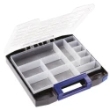 Raaco 12 Cell Blue Polycarbonate, Polypropylene Compartment Box 55 mm x 354 mm x 323 mm 134835