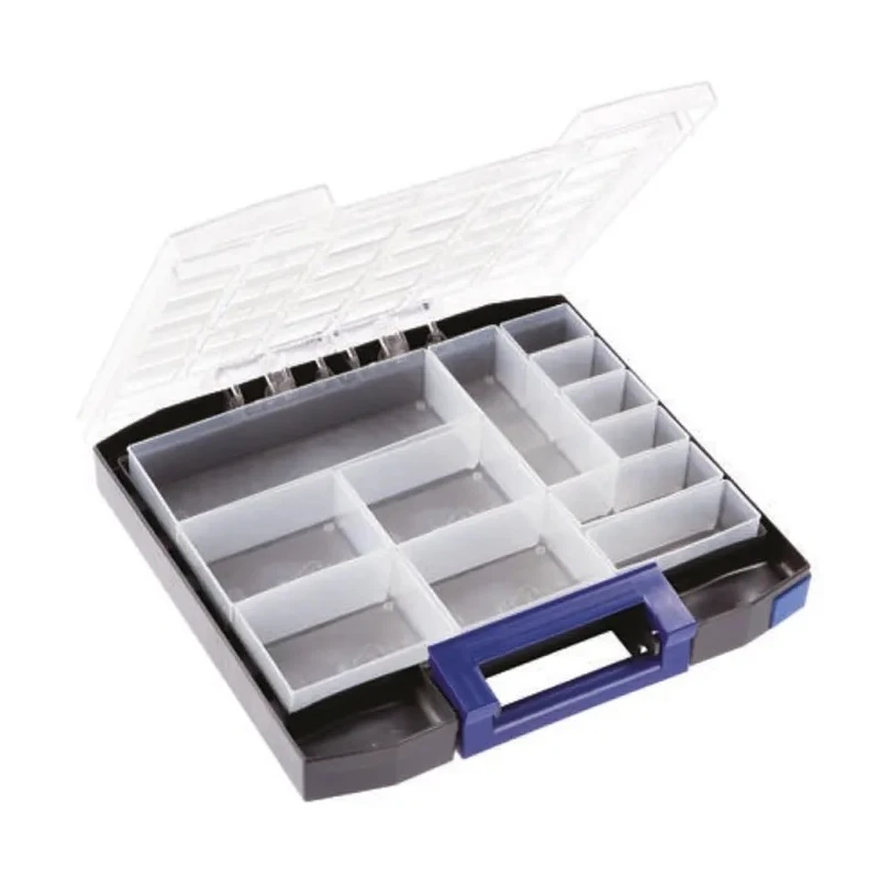 Raaco 12 Cell Blue Polycarbonate, Polypropylene Compartment Box 55 mm x 354 mm x 323 mm 134835