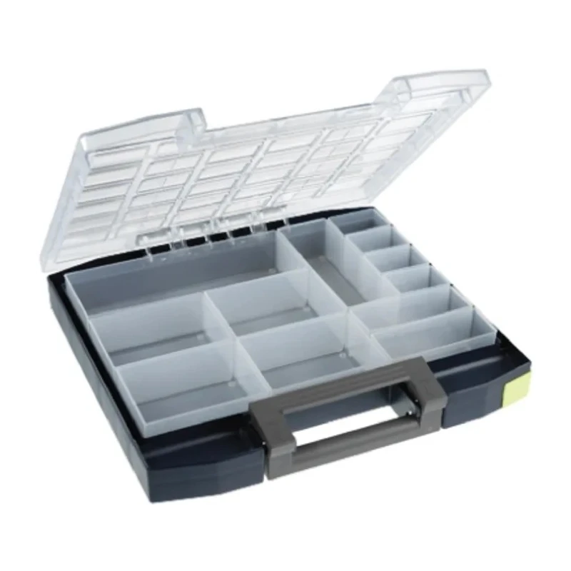 Raaco 12 Cell Blue Polycarbonate, Polypropylene Compartment Box 55 mm x 354 mm x 323 mm 134835