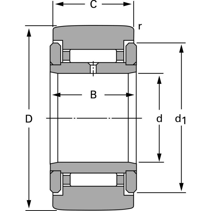 SKF Yoke Cam Follower with 35mm Bore Diameter, 72mm Roller Diameter, Static Load Rating 43000N, Dynamic Load NATR 35 PP