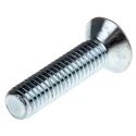 RS PRO Bright Zinc Steel Flat Tamper Proof Security Screw M6 x 25 mm 482-8240