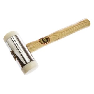 RS PRO Nylon Mallet Replaceable Face 1250 g with Chrome Plated Zinc Head, Wood Handle, 50 mm Head Diameter 732-561