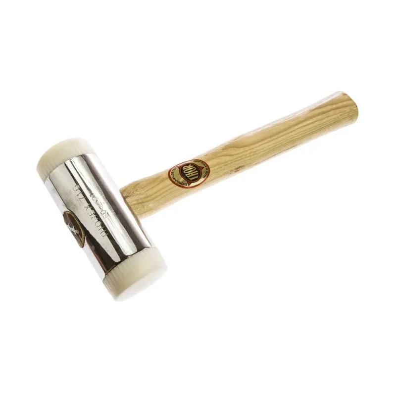 RS PRO Nylon Mallet Replaceable Face 1250 g with Chrome Plated Zinc Head, Wood Handle, 50 mm Head Diameter 732-561
