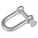 RS PRO Steel D-Shackle Screw Pin 8mm Diameter 16mm Jaw Width Zinc Plated 750-654