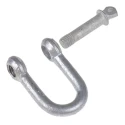 RS PRO Steel D-Shackle Screw Pin 8mm Diameter 16mm Jaw Width Zinc Plated 750-654