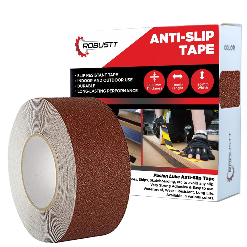 Buy Robustt Anti Skid/AntiSlip 18mx50mm Brown Adhesive Tape