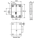 Euro-Locks a Lowe & Fletcher group Company Steel Safe Lock with Zinc Plated Finish, 5 mm Panel-to-Tongue Depth 2802-0206CB