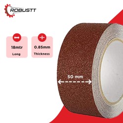 Buy Robustt Anti Skid/AntiSlip 18mx50mm Brown Adhesive Tape