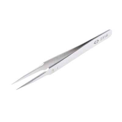 CK 105mm Stainless Steel Fine, Straight ESD Safe Tweezer T2316
