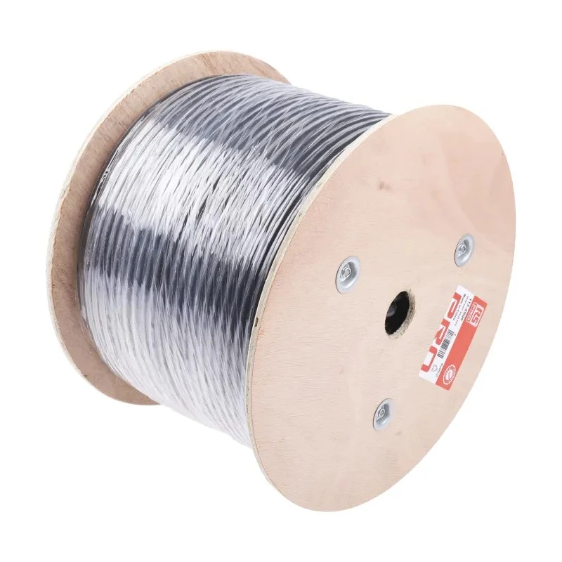 RS PRO Cat7 Ethernet Cable, 100 m, Black, SF/FTP PVC CAT7