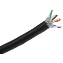 RS PRO Cat7 Ethernet Cable, 100 m, Black, SF/FTP PVC CAT7