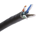 RS PRO Cat7 Ethernet Cable, 100 m, Black, SF/FTP PVC CAT7