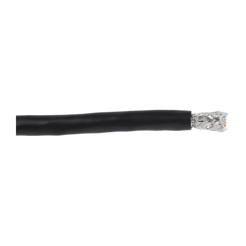 RS PRO Cat7 Ethernet Cable, 100 m, Black, SF/FTP PVC CAT7