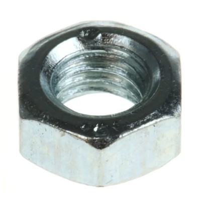 RS PRO Bright Zinc Steel Hex Nut M5, DIN 934 198-346