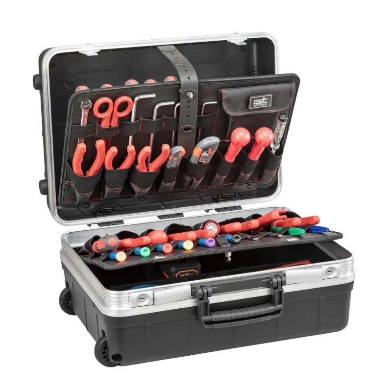 GT Line 2 Drawer Aluminium Tool Case Wheeled 453mm Length 197mm Width 332mm Height REVO21 WH PTS