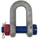 RS PRO D-Shackle Alloy Steel Hot Dip Galvanised Safety Bolt Pin 4.75 t 124-4823
