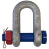 RS PRO D-Shackle Alloy Steel Hot Dip Galvanised Safety Bolt Pin 4.75 t 124-4823