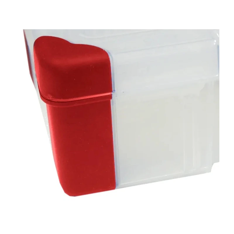 RS PRO Adjustable Compartments 12 Cell Transparent Red Polypropylene Compartment Box 30mm x 165mm x 95mm 124-6589