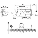 Dzus Fastener Europe Steel Padlockable Zinc Plated Slide Door Bolt 55 mm Length TL-05-100-07 + TL-05-117-07 +