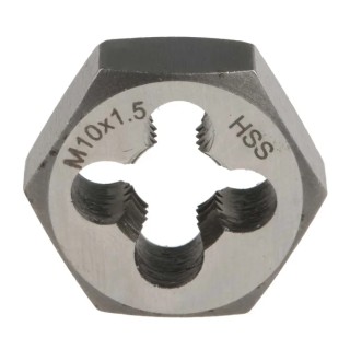 RS PRO M10 High-Speed Steel (HSS) Die Nut Thread Size M10, Pitch 1.5 mm, Thickness 0.375in, Hex Size 23.37 mm 424-213