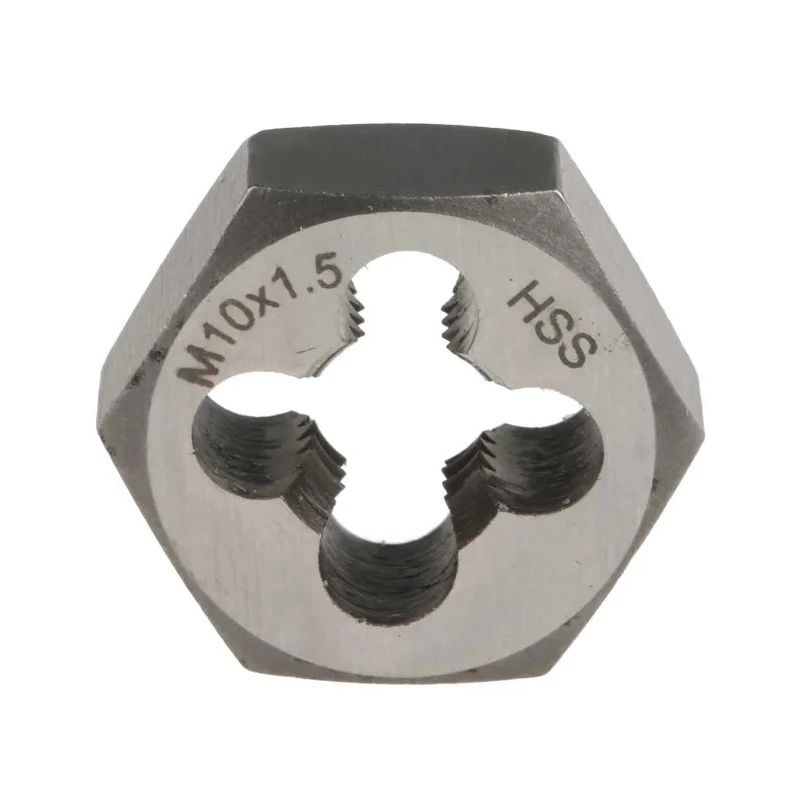 RS PRO M10 High-Speed Steel (HSS) Die Nut Thread Size M10, Pitch 1.5 mm, Thickness 0.375in, Hex Size 23.37 mm 424-213
