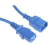 RS PRO IEC C13 to IEC C14 Power Cord 1 m Blue PVC 250V 6A C13 C14 Connectors C13 Model C13
