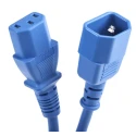 RS PRO IEC C13 to IEC C14 Power Cord 1 m Blue PVC 250V 6A C13 C14 Connectors C13 Model C13