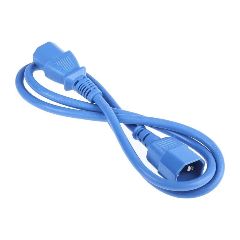 RS PRO IEC C13 to IEC C14 Power Cord 1 m Blue PVC 250V 6A C13 C14 Connectors C13 Model C13