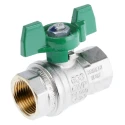 RS PRO Brass Threaded Ball Valve BSPP 1/4 to 2 in Inlet, 3/4 in Outlet, Steel Handle, Maximum Operating Temperature 150°C