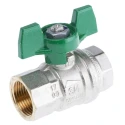 RS PRO Brass Threaded Ball Valve BSPP 1/4 to 2 in Inlet, 3/4 in Outlet, Steel Handle, Maximum Operating Temperature 150°C