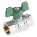 RS PRO Brass Threaded Ball Valve BSPP 1/4 to 2 in Inlet, 3/4 in Outlet, Steel Handle, Maximum Operating Temperature 150°C