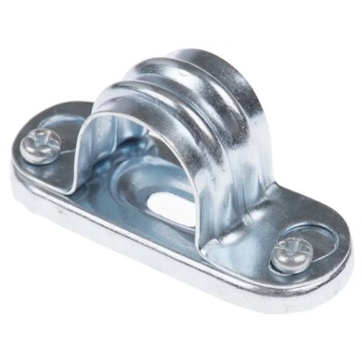 RS PRO Natural Steel Cable Clip Saddle Clamp 20 mm Max. Bundle Screw 605-100