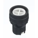 Idec Black Maintained Round Push Button Head 22 mm Cutout Diameter IP20, IP66 Protection HW1B-A0