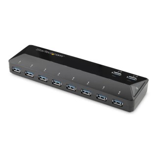 StarTech.com 10 Port USB 3.0 USB Hub, AC Adapter Powered, 191 mm Width 293 mm Depth 70 mm Height ST103008U2C