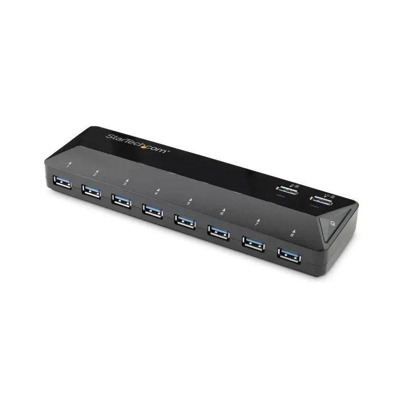 StarTech.com 10 Port USB 3.0 USB Hub, AC Adapter Powered, 191 mm Width 293 mm Depth 70 mm Height ST103008U2C