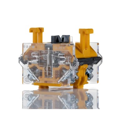 EAO 704 Series Contact Block Push Button Switching Element, 500V AC, 10A, 1 CO, Screw Terminal, 37x23x29mm 704.900.4