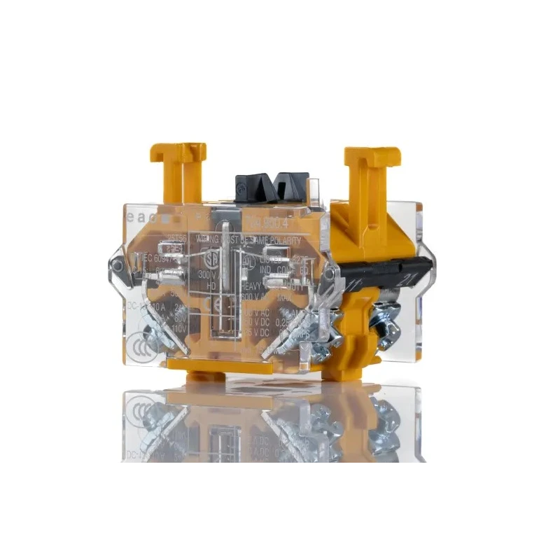 EAO 704 Series Contact Block Push Button Switching Element, 500V AC, 10A, 1 CO, Screw Terminal, 37x23x29mm 704.900.4