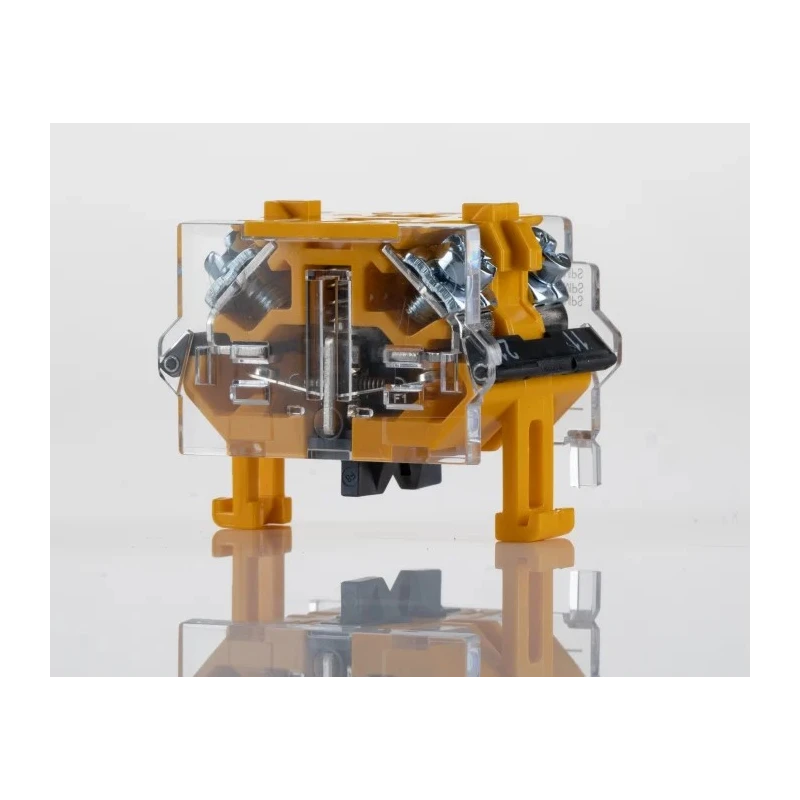EAO 704 Series Contact Block Push Button Switching Element, 500V AC, 10A, 1 CO, Screw Terminal, 37x23x29mm 704.900.4