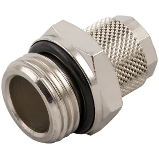 RS PRO Stud Fitting 4mm Push-in Male 1/8 in G Nickel Plated Brass 80°C 176-0934