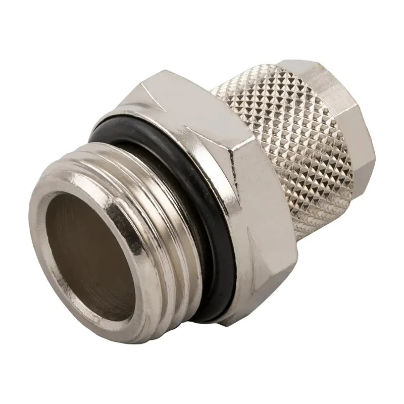 RS PRO Stud Fitting 4mm Push-in Male 1/8 in G Nickel Plated Brass 80°C 176-0934
