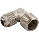 RS PRO Stud Fitting 8mm Push-In Male 1/4 in Threaded-to-Tube Brass Nickel Finish 80°C 176-0956