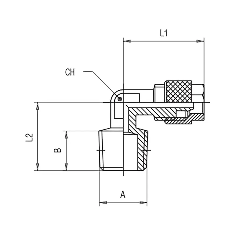 RS PRO Stud Fitting 8mm Push-In Male 1/4 in Threaded-to-Tube Brass Nickel Finish 80°C 176-0956