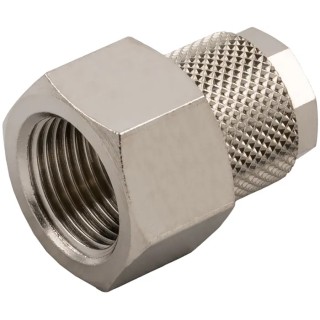 RS PRO Nickel Plated Brass Stud Fitting 10mm Push-In, Female Threaded-to-Tube Connection G 3/8, 80°C Maximum 176-0950