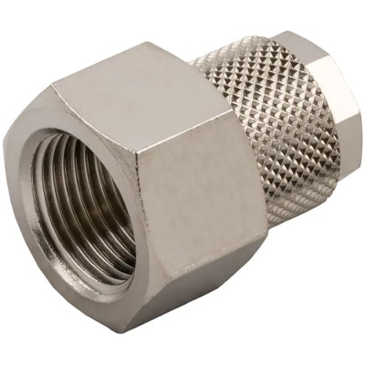 RS PRO Nickel Plated Brass Stud Fitting 10mm Push-In, Female Threaded-to-Tube Connection G 3/8, 80°C Maximum 176-0950