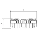 RS PRO Technopolymer Pneumatic Fitting Push-in Connection 4 mm x 4 mm 20 bar Maximum Pressure 176-1325