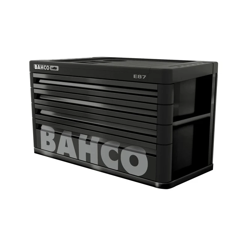 Bahco 4 Drawer Tool Chest Solid Steel 400kg Load Capacity 692x510x402mm 1487K4BLACK