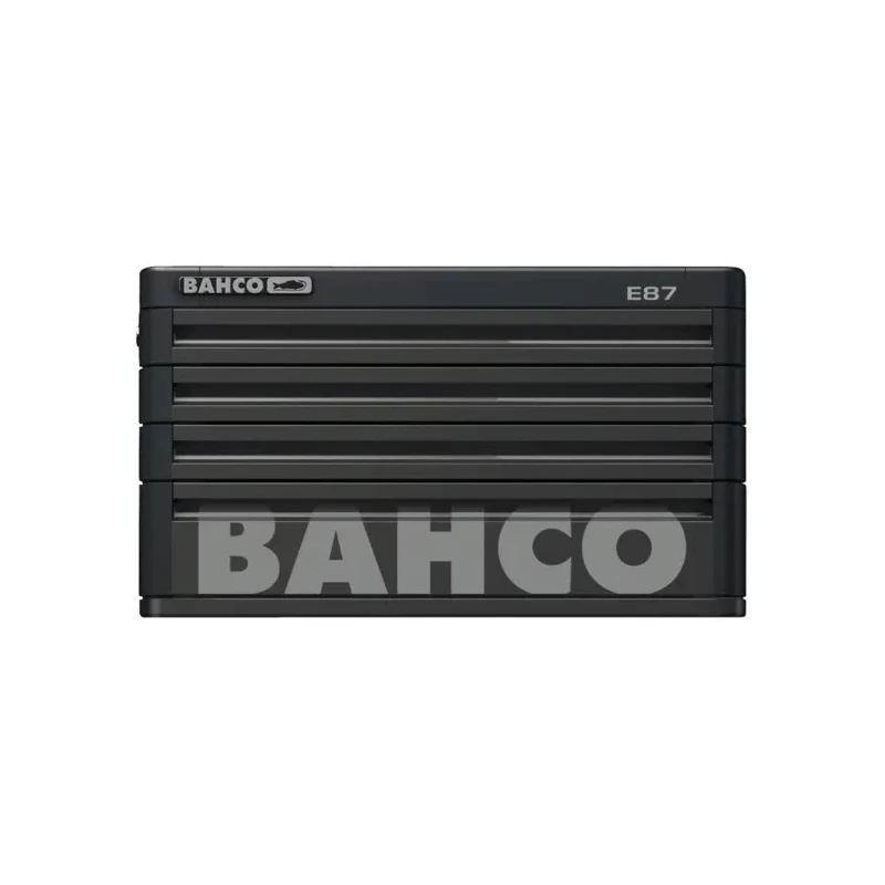Bahco 4 Drawer Tool Chest Solid Steel 400kg Load Capacity 692x510x402mm 1487K4BLACK
