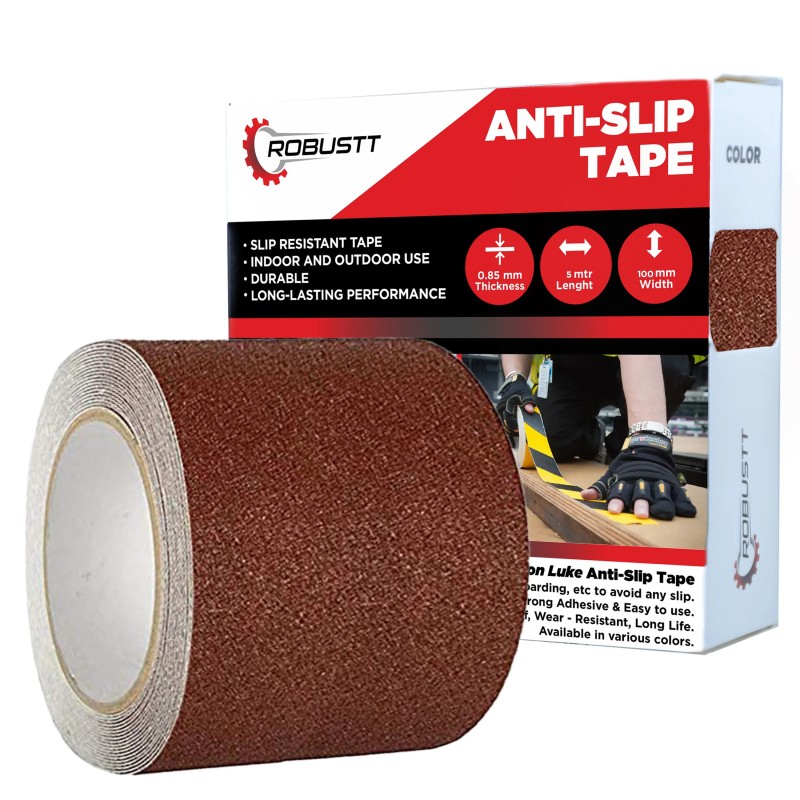 Buy Robustt Anti Skid/AntiSlip 5mx100mm Brown Adhesive Tape