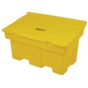 RS PRO 200L Yellow Flip Polyethylene Grit Bin 162-2912