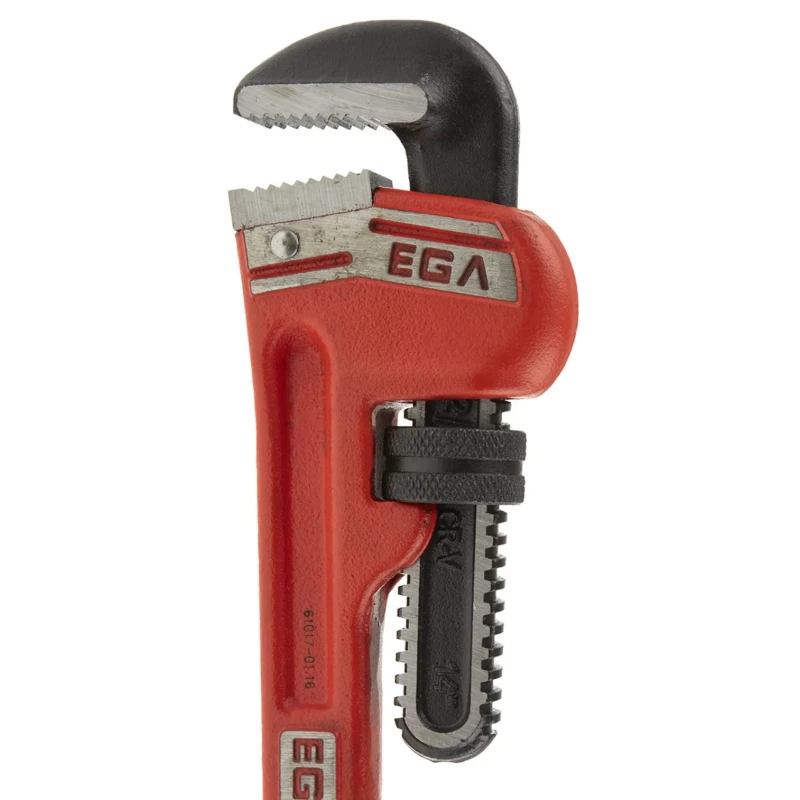 Ega-Master Pipe Wrench with 50.8 mm Jaw Capacity, 355.6 mm Overall Length, Metal Handle, Phosphate Finish, VDE/1000V 61017